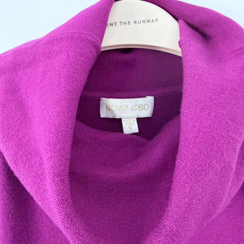 NWT Ronny Kobo Mockneck Sweater Dress, Violet, S - Picture 5 of 10